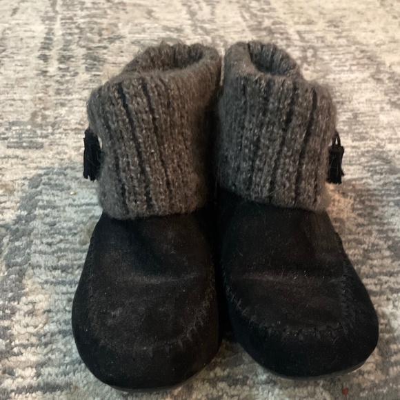 Black Suede Booties - Picture 2 of 3